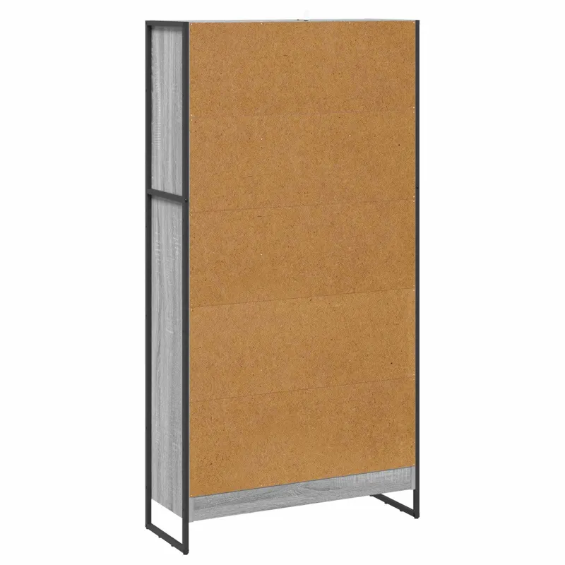 Knygų spinta 2 pcs Pilkas Sonoma 80 x 30 x 155 cm