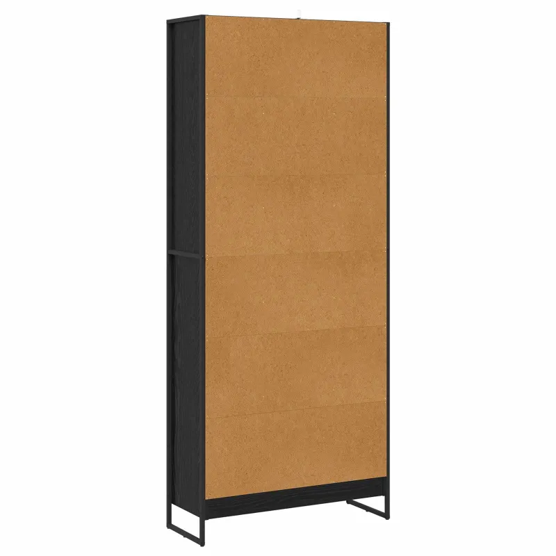 Knygų spinta 2 pcs Juodas ąžuolas 80 x 30 x 189,5 cm