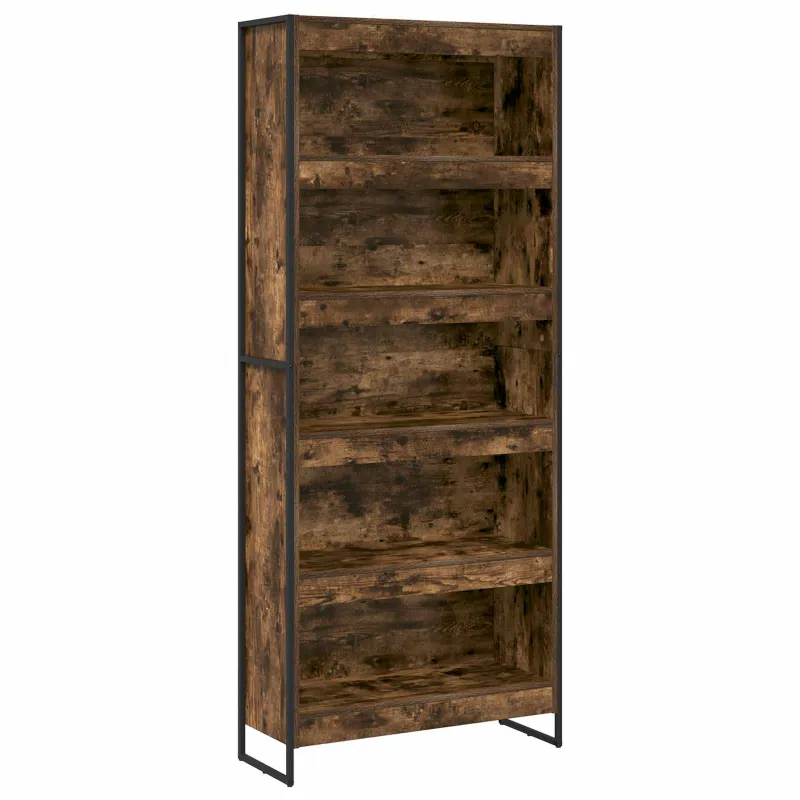 Knygų spinta 2 pcs Dūminis ąžuolas 80 x 30 x 189,5 cm