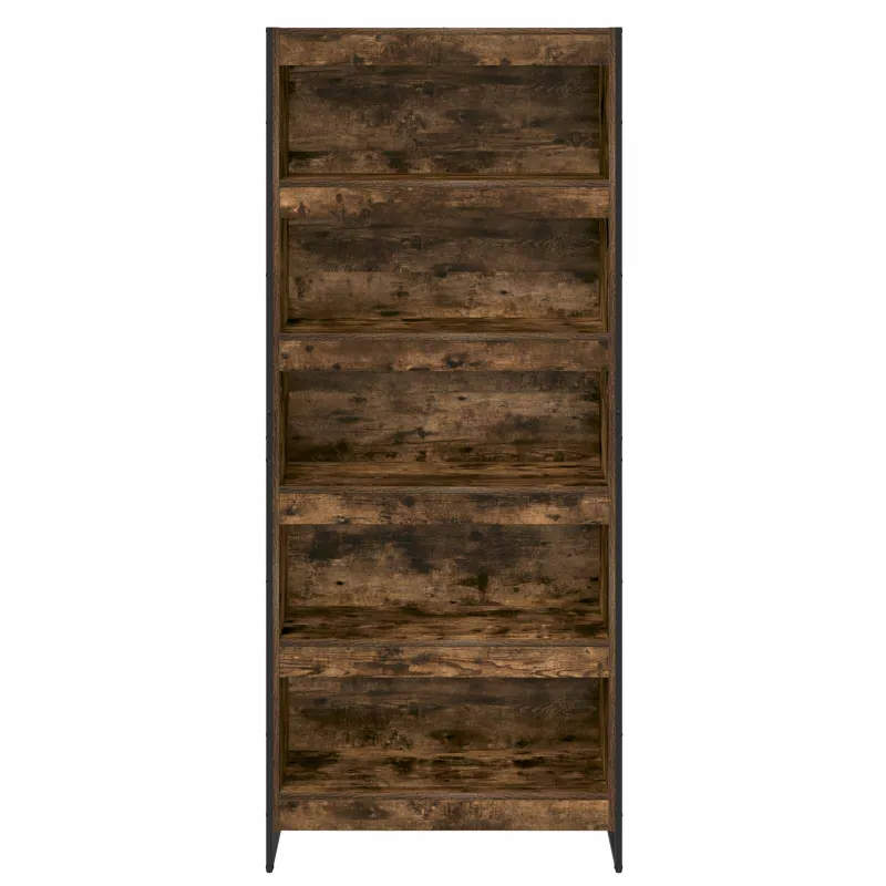 Knygų spinta 2 pcs Dūminis ąžuolas 80 x 30 x 189,5 cm