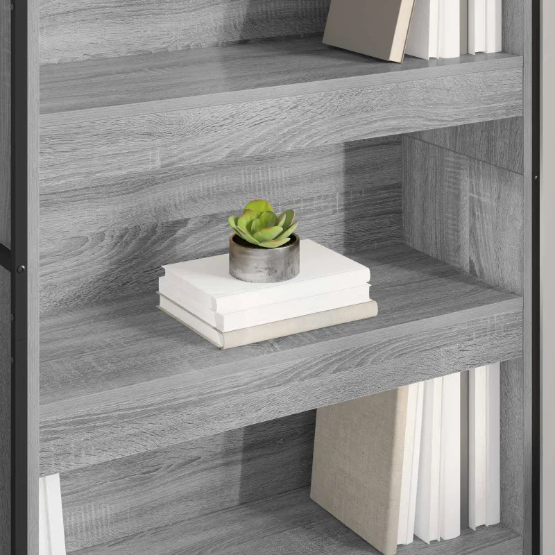 Knygų spinta 2 pcs Pilkas Sonoma 80 x 30 x 189,5 cm