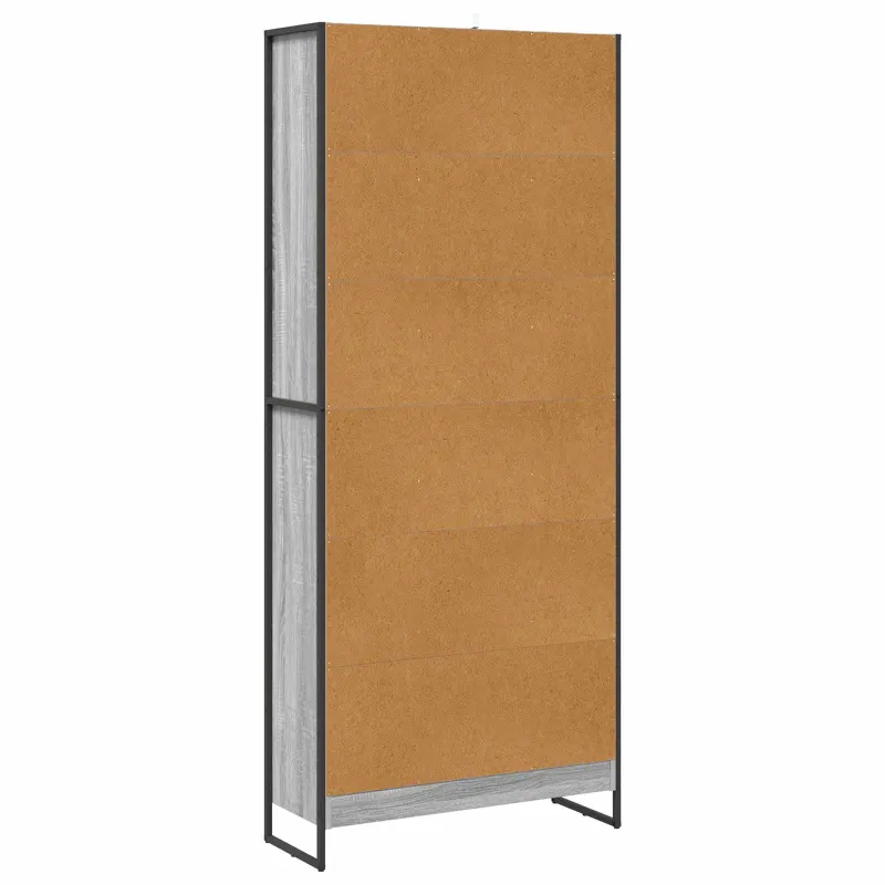Knygų spinta 2 pcs Pilkas Sonoma 80 x 30 x 189,5 cm