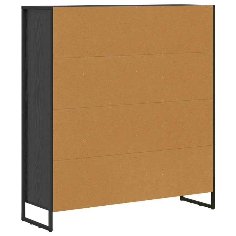 Knygų spinta 2 pcs Juodas ąžuolas 99,5 x 30 x 108 cm
