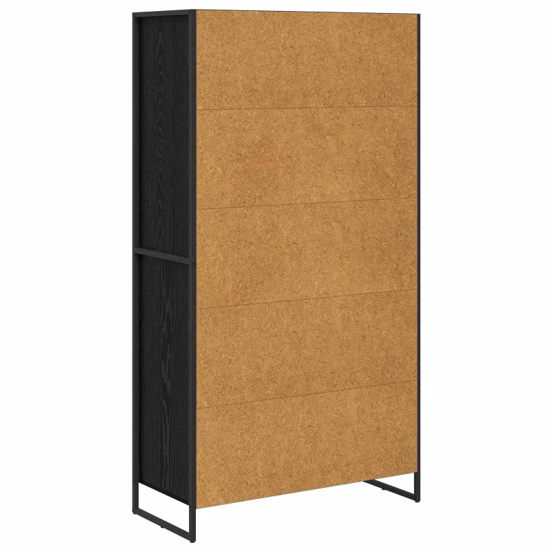 Kabalas su stalčių 2 pcs Juodas ąžuolas 81 x 36 x 150.5 cm