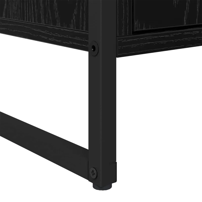 Kabalas su stalčių 2 pcs Juodas ąžuolas 81 x 36 x 150.5 cm