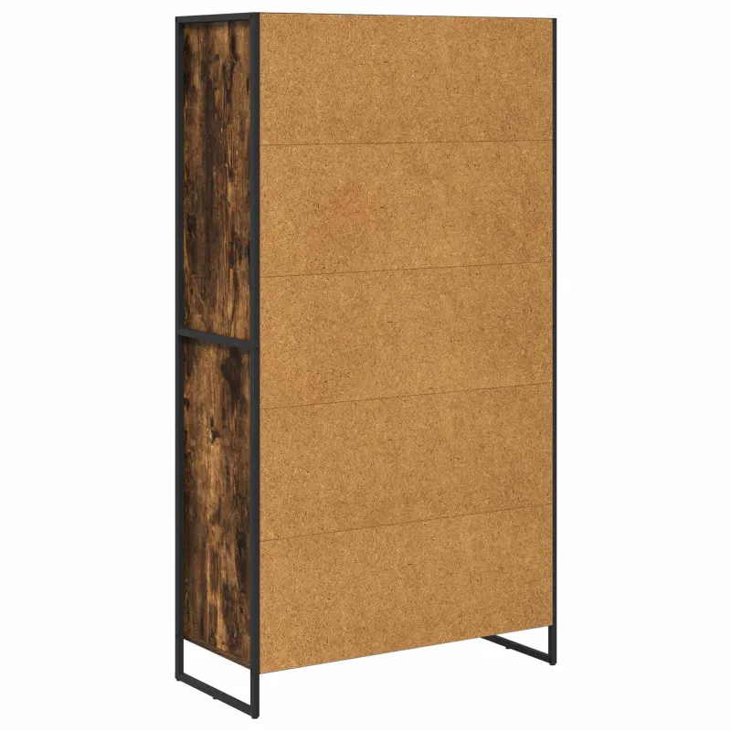 Kabalas su stalčių 2 pcs Dūminis ąžuolas 81 x 36 x 150.5 cm