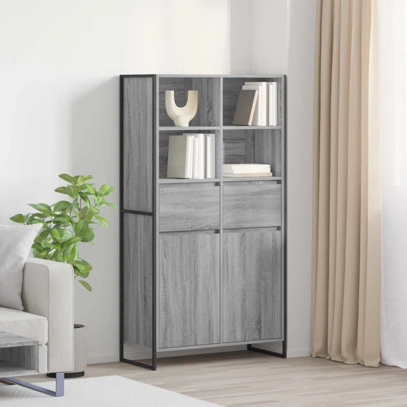 Kabalas 2 pcs Pilkas Sonoma 81 x 36 x 150.5 cm Apdirbta mediena