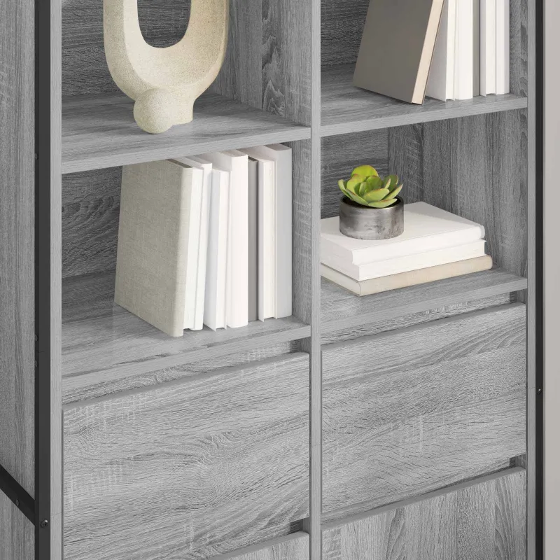 Kabalas 2 pcs Pilkas Sonoma 81 x 36 x 150.5 cm Apdirbta mediena