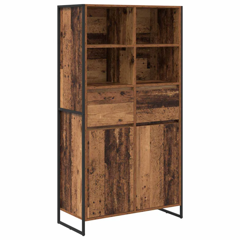 Kabalas su stalčių 2 pcs Senovinis medis 81 x 36 x 150.5 cm