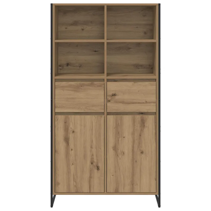 Kabalas su stalčių 2 pcs Meistrų ąžuolas 81 x 36 x 150.5 cm