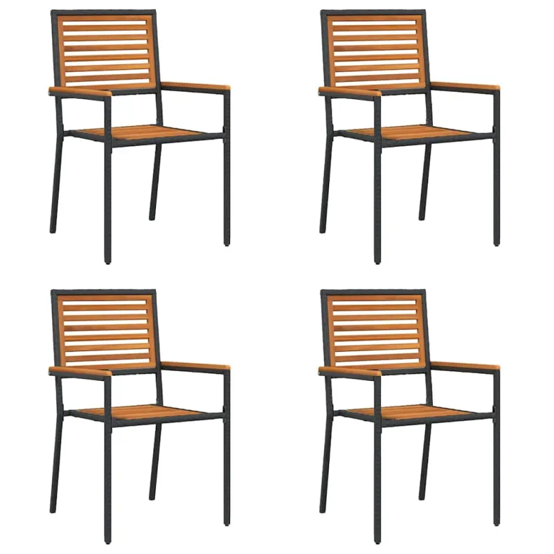 Sodo krėslai, kurie vienas ant kito sukraunami 4 pcs