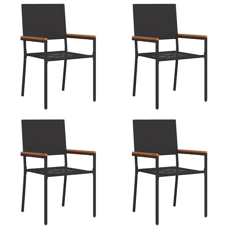 Sodo krėslai, kurie vienas ant kito sukraunami 4 pcs
