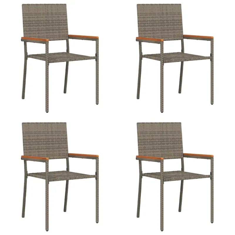 Sodo krėslai, kurie vienas ant kito sukraunami 4 pcs