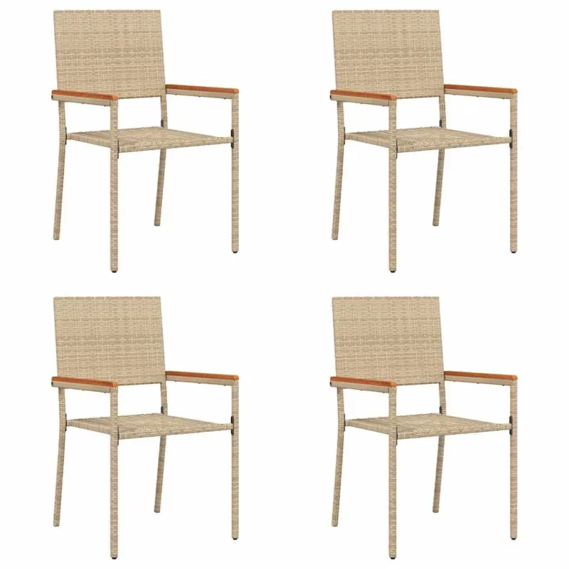 Sodo krėslai, kurie vienas ant kito sukraunami 4 pcs