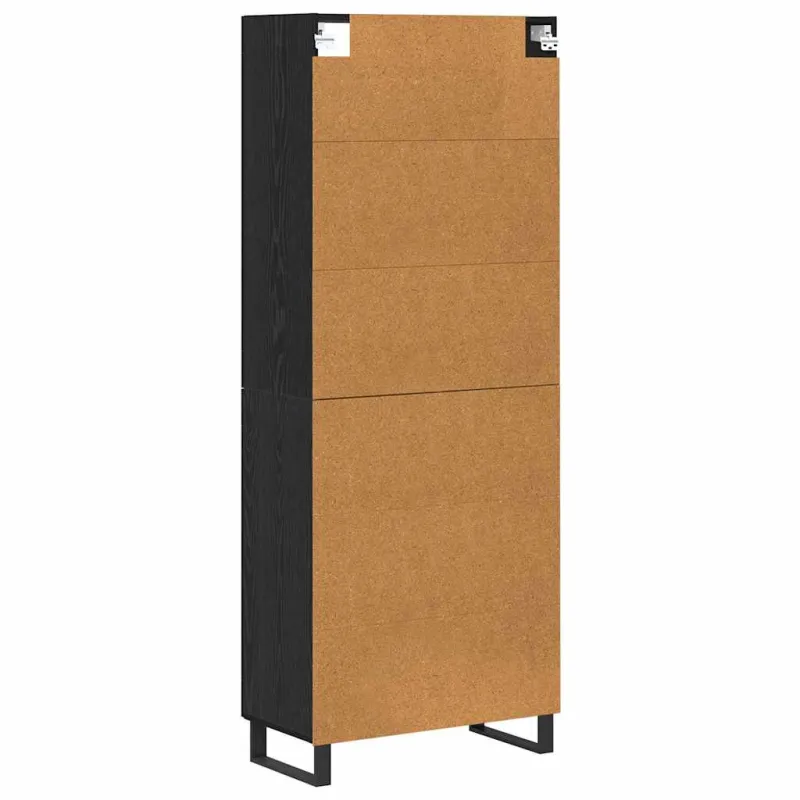 Aukštas spintelė 2 pcs Juodas ąžuolas