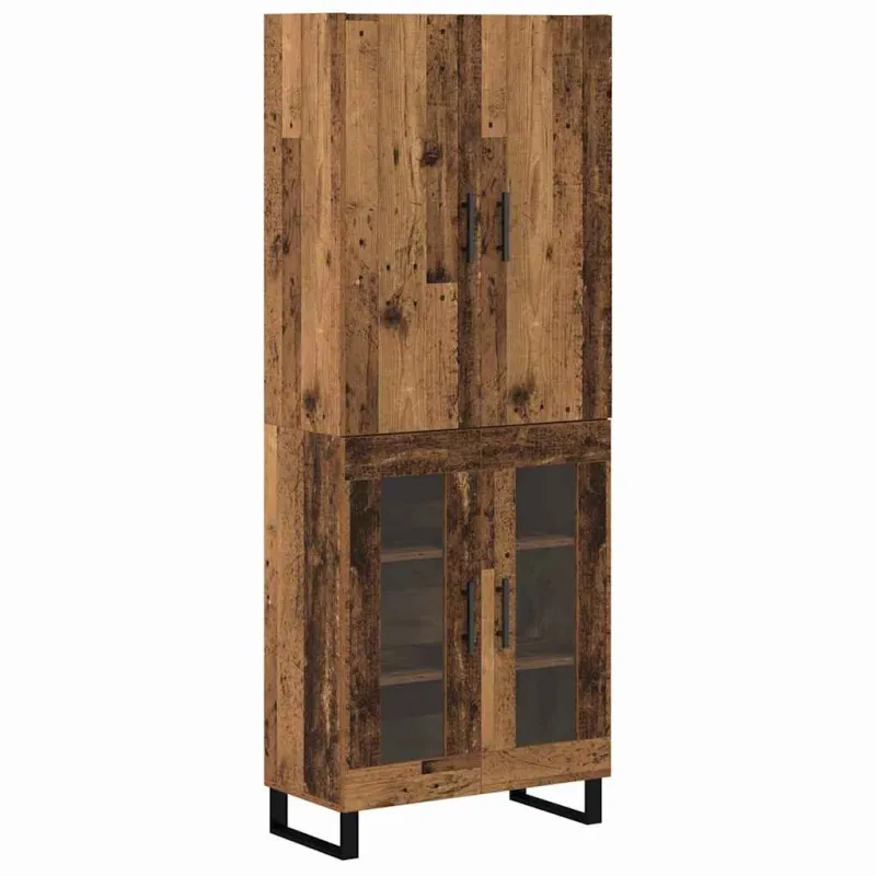 Aukštas spintelė 2 pcs Senovinis medis 69,5 x 34 x 180 cm