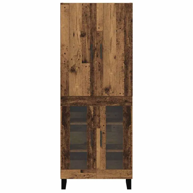 Aukštas spintelė 2 pcs Senovinis medis 69,5 x 34 x 180 cm