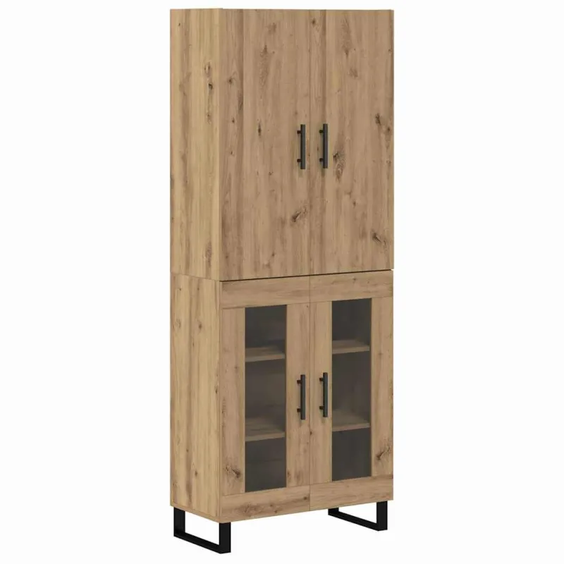 Aukštas spintelė 2 pcs Amatininkų ąžuolas 69,5 x 34 x 180 cm