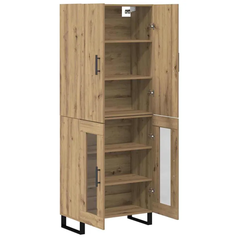 Aukštas spintelė 2 pcs Amatininkų ąžuolas 69,5 x 34 x 180 cm