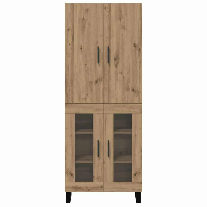 Aukštas spintelė 2 pcs Amatininkų ąžuolas 69,5 x 34 x 180 cm