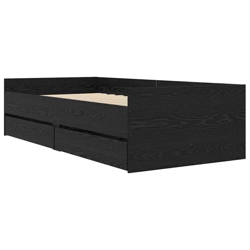 Lovos rėmas Juodas ąžuolas 100 x 200 cm Kietos pušies mediena