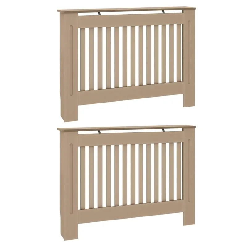 Radiatoriaus dangtis 2 pcs Sonoma ąžuolas 112 x 19 x 81,5cm