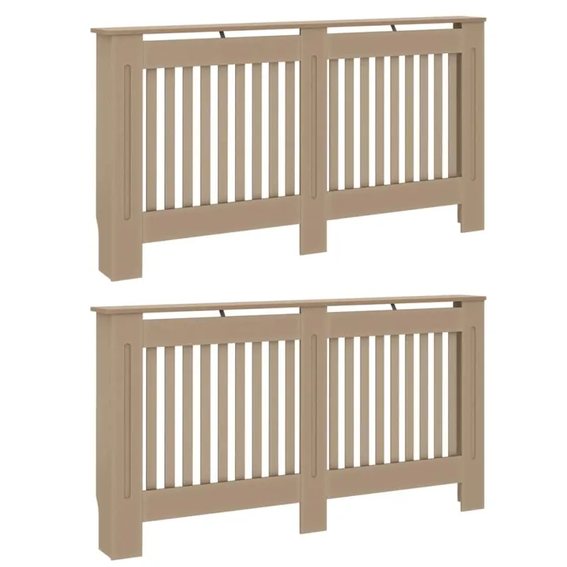 Radiatoriaus dangtis 2 pcs Sonoma ąžuolas 152 x 19 x 81,5cm