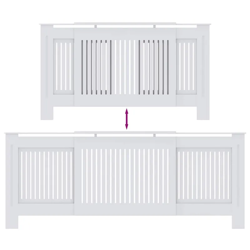 Radiatoriaus dangtis 2 pcs Balta 205 x 20,5 x 81,5cm