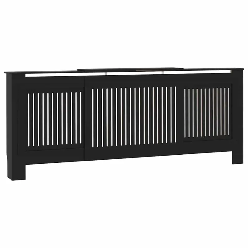 Radiatoriaus dangtis 2 pcs Juoda 205 x 20,5 x 81,5cm