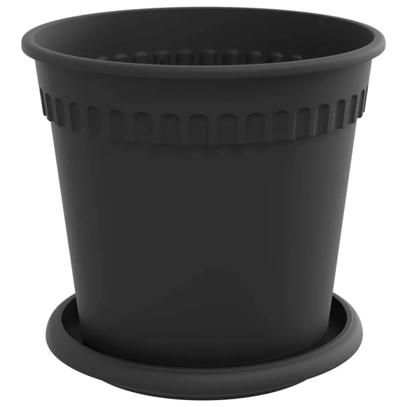 Augalų vazonai 6 pcs Juoda Ø 17 x 14 cm Plastmasė