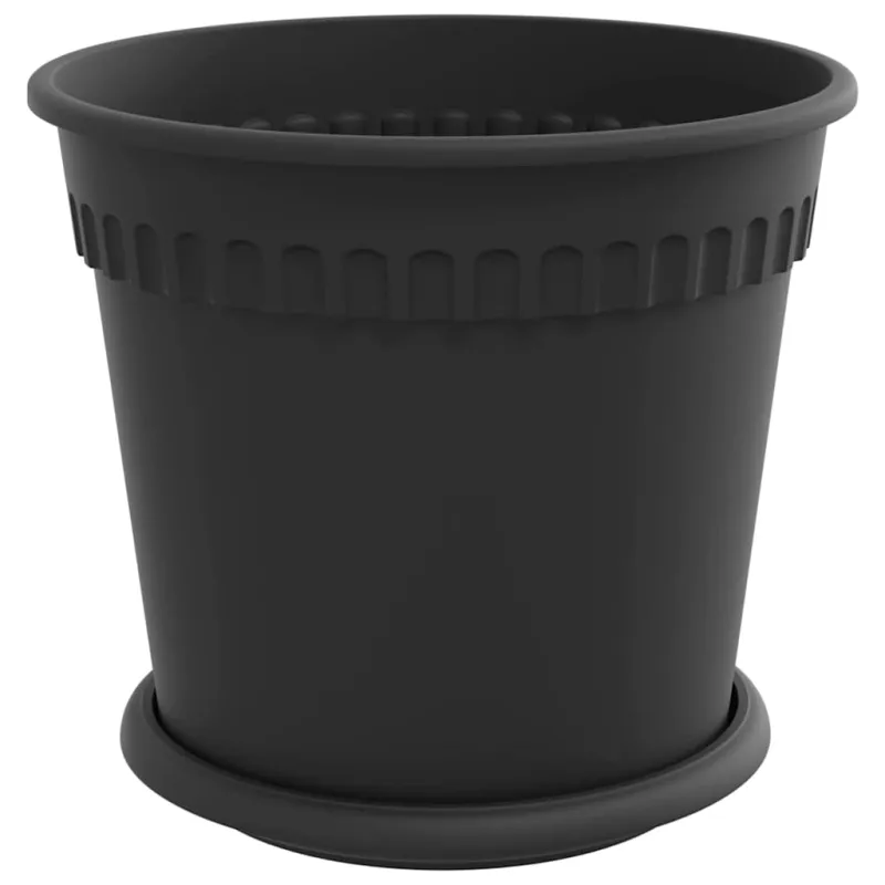 Augalų vazonai 6 pcs Juoda Ø 19 x 16 cm Plastmasė