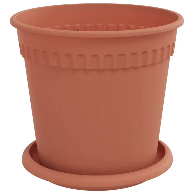 Augalų vazonai 24 pcs Raudona plyta Ø 17 x 14 cm Plastmasė