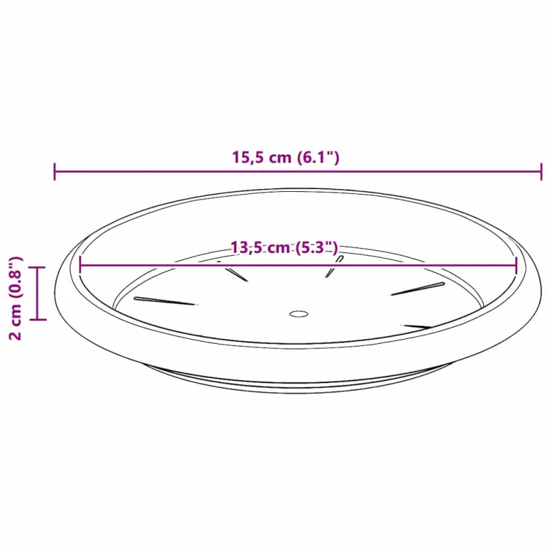 Augalų vazonai 24 pcs Raudona plyta Ø 19 x 16 cm Plastmasė