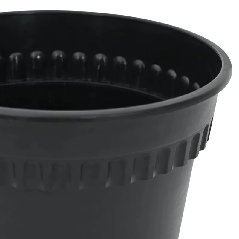 Augalų vazonai 24 pcs Juoda Ø 15 x 12 cm Plastmasė
