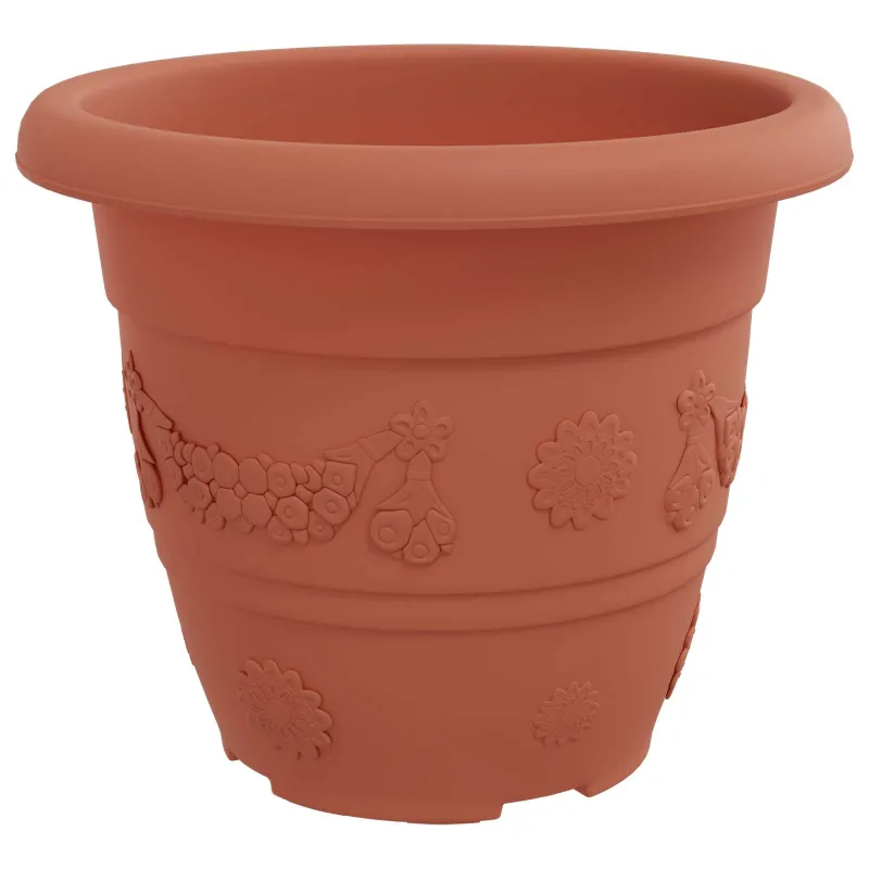 Augalų vazonai 6 pcs Raudona plyta Ø 22 x 18 cm Plastmasė