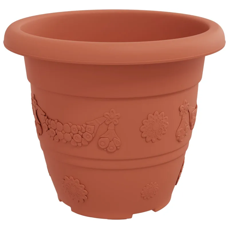 Augalų vazonai 24 pcs Raudona plyta Ø 26 x 21.5 cm Plastmasė