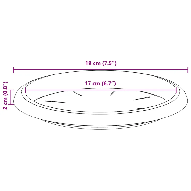 Augalų vazonai 24 pcs Raudona plyta Ø 26 x 21.5 cm Plastmasė
