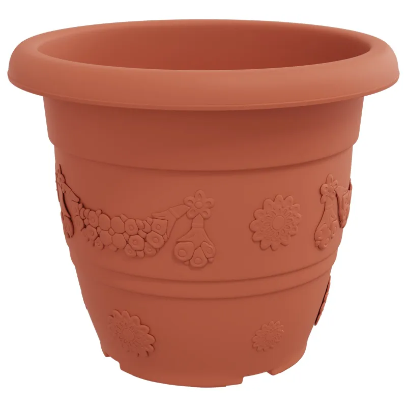 Augalų vazonai 24 pcs Raudona plyta Ø 34 x 28 cm Plastmasė