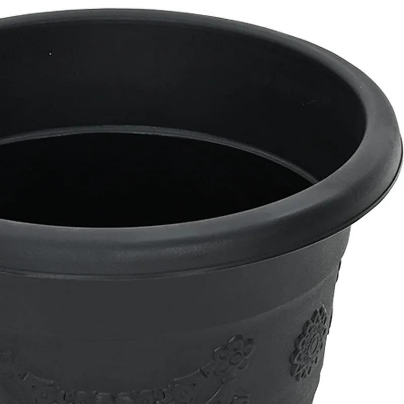Augalų vazonai 24 pcs Juoda Ø 26 x 21.5 cm Plastmasė