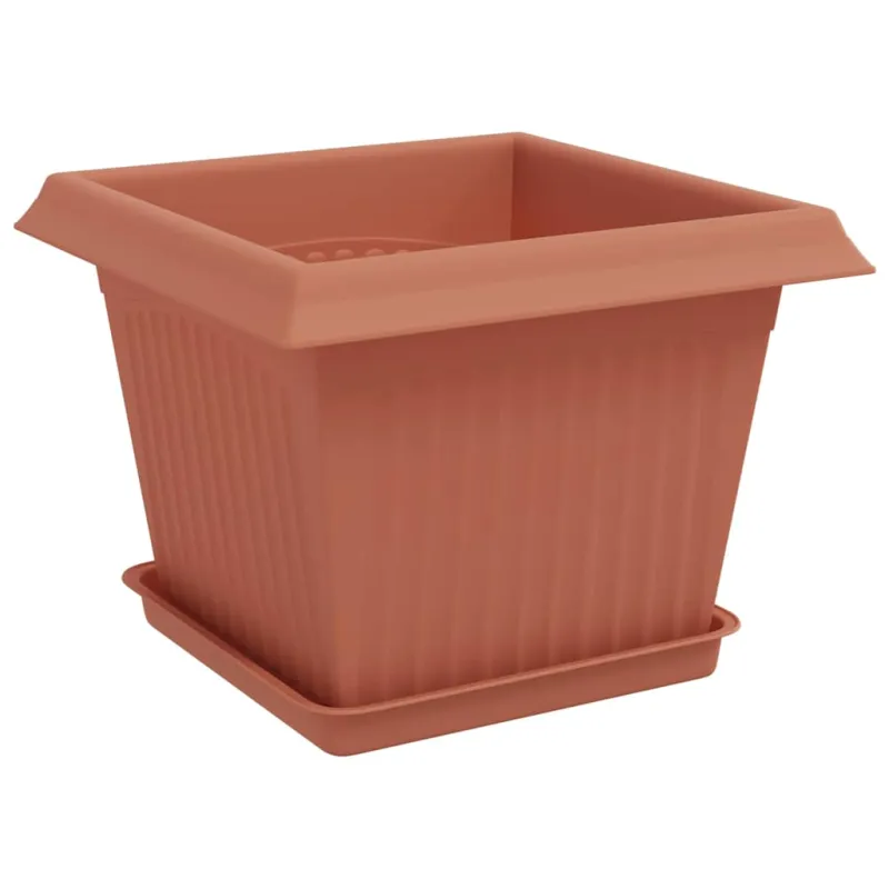 Augalų vazonai 6 pcs Raudona plyta 23 x 23 x 17,5 cm Plastmasė