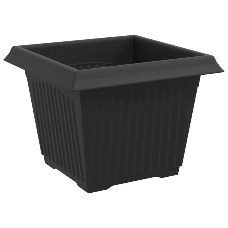 Augalų vazonai 6 pcs Juoda 23 x 23 x 17,5 cm Plastmasė