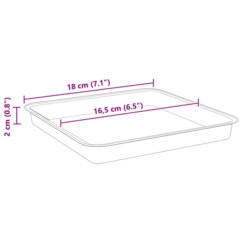 Augalų vazonai 24 pcs Raudona plyta 23 x 23 x 17,5 cm Plastmasė
