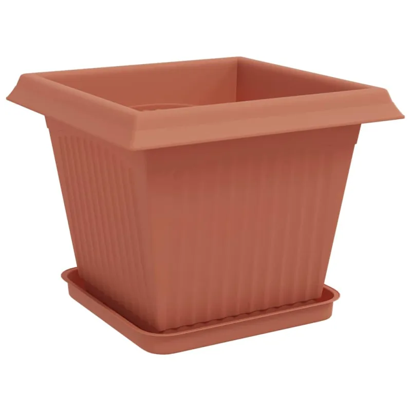 Augalų vazonai 24 pcs Raudona plyta 33 x 33 x 26 cm Plastmasė