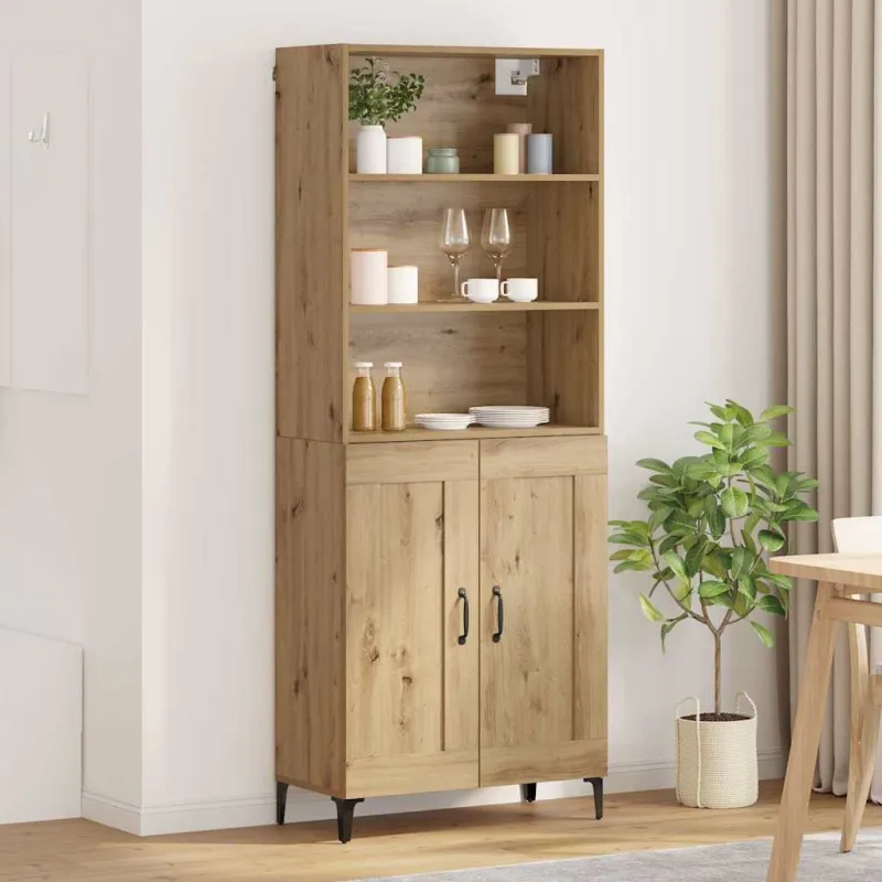 Aukštas spintelė 2 pcs artisano ąžuolo Apdirbta mediena