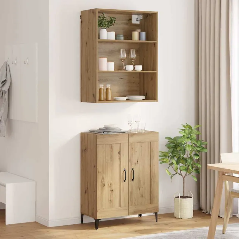 Aukštas spintelė 2 pcs artisano ąžuolo Apdirbta mediena