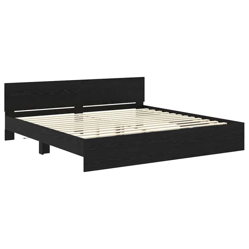 Lovos rėmas Juodas ąžuolas 200 x 200 cm Apdirbta mediena