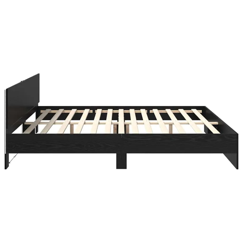 Lovos rėmas Juodas ąžuolas 200 x 200 cm Apdirbta mediena
