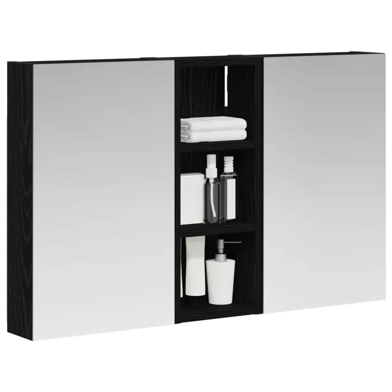 Vonios spintos komplektas su lentyna 3 pcs 80 x 10,5 x 50 cm