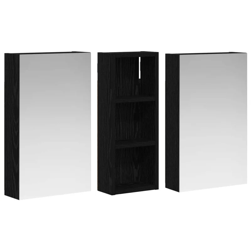 Vonios spintos komplektas su lentyna 3 pcs 80 x 10,5 x 50 cm