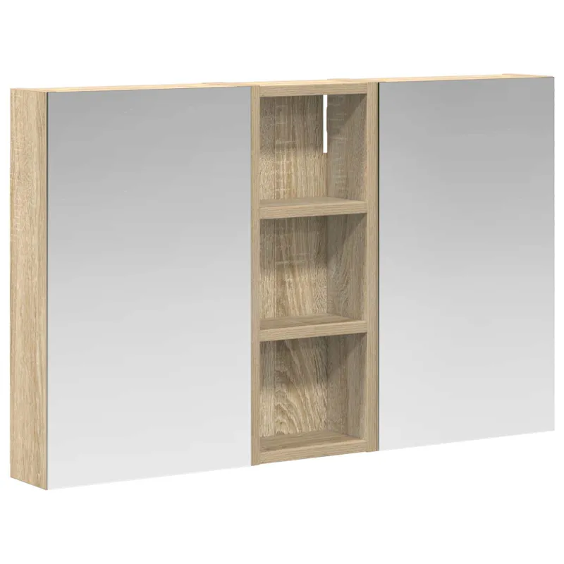Vonios spintos komplektas su lentyna 3 pcs 80 x 10,5 x 50 cm